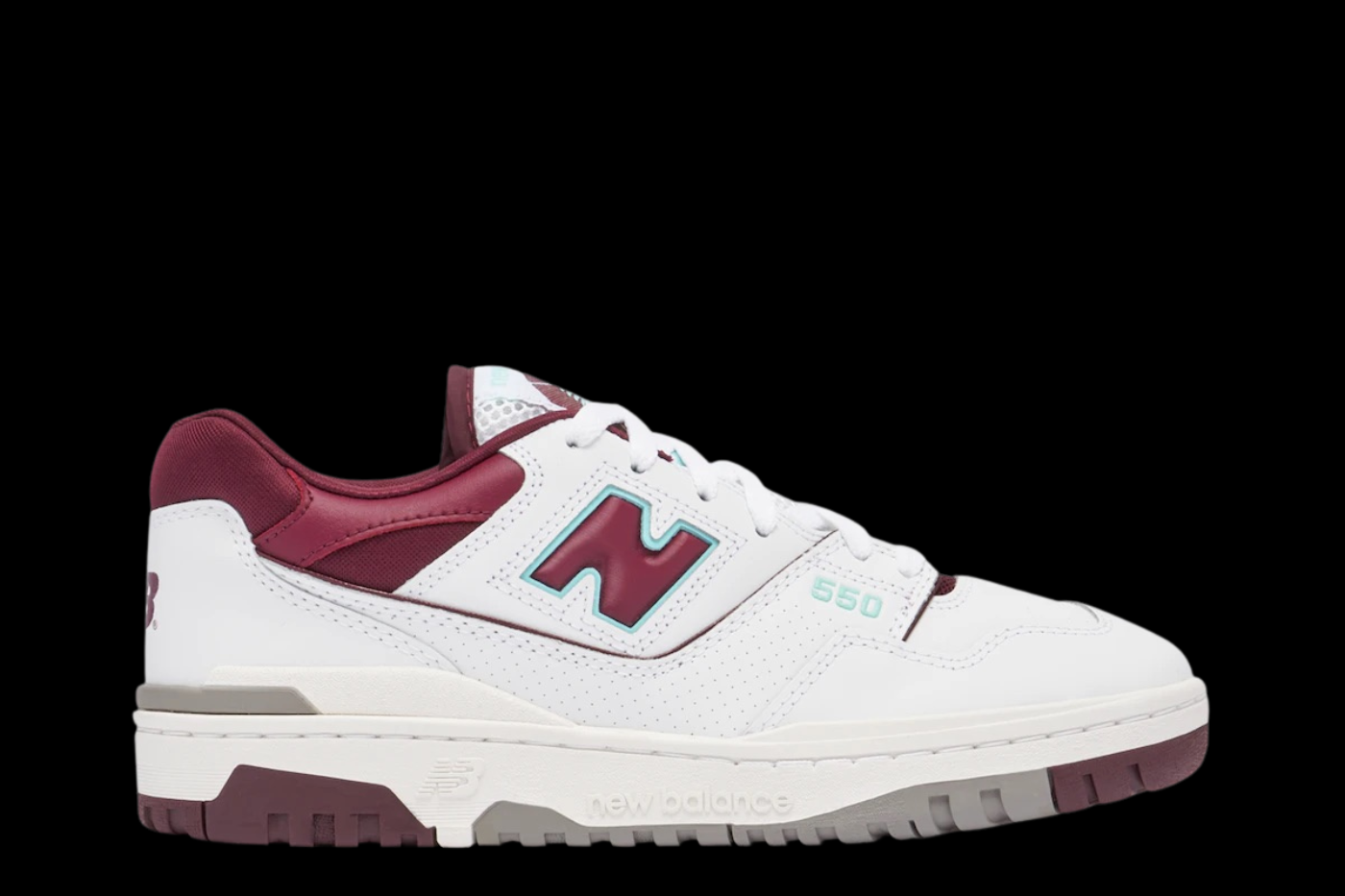 New Balance 550 Burgundy Cyan