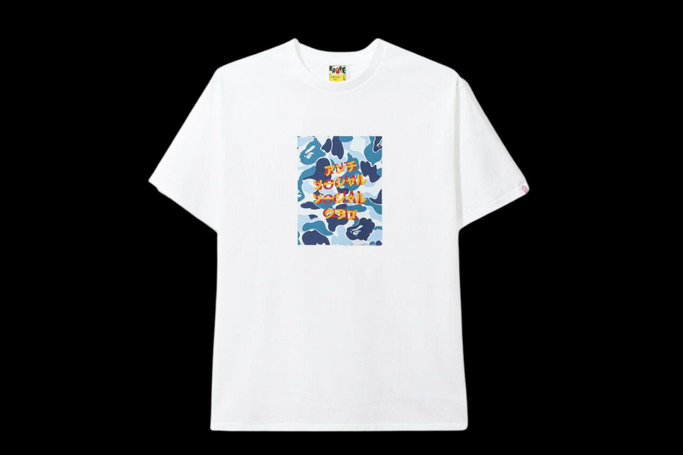 BAPE x Anti Social Social Club ABC Camo Box Tee White/Blue